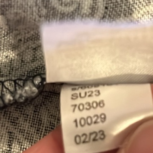 LOFT Navy & White Paisley Linen Dress Size 6 - Picture 16 of 16